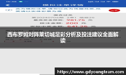 西布罗姆对阵莱切城足彩分析及投注建议全面解读